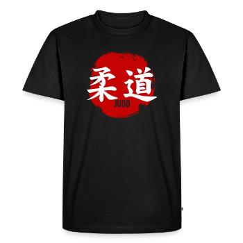 Judo 柔道 Circle Kanji Japanese Martial Art - Men's Premium Organic T-Shirt - black - Front - Nico (187cm)