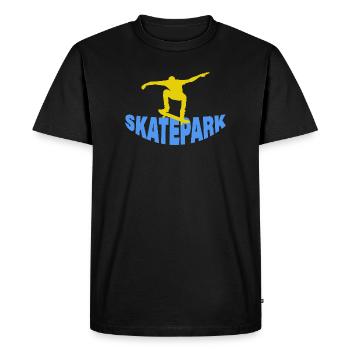 Skatepark - T-shirt Premium bio Homme - noir - Devant - Nico (187cm)