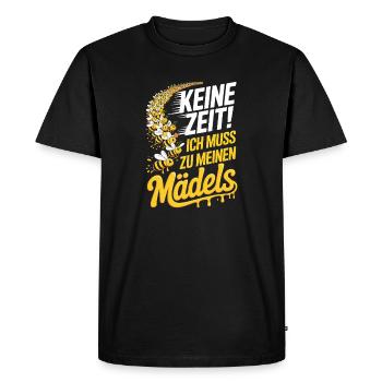 Bee No Time Girls Beekeeper Saying Honey Bees - Men's Premium Organic T-Shirt - black - Front - Nico (187cm)