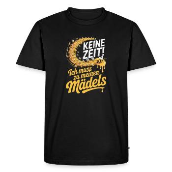Bee No Time Girls Beekeeper Saying Honey Bees - Men's Premium Organic T-Shirt - black - Front - Nico (187cm)