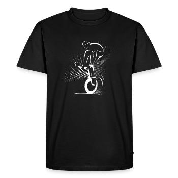 Unicycle | Descendance freestyle en monocycle - T-shirt Premium bio Homme - noir - Devant - Nico (187cm)