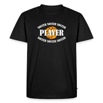 Soccer Player - Men's Premium Organic T-Shirt - black - Front - Nico (187cm)