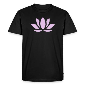 Fleurs de lotus, fleurs de lotus, yoga de la fleur en fleurs pastel - T-shirt Premium bio Homme - noir - Devant - Nico (187cm)