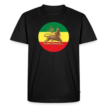Lion of Judah Rasta Reggae Roots Jah Rastafari - Men's Premium Organic T-Shirt - black - Front - Nico (187cm)