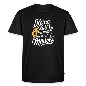 Bee No Time Girls Beekeeper Saying Honey Bees - Men's Premium Organic T-Shirt - black - Front - Nico (187cm)