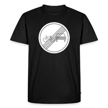 Overtaking by bike allowed again - Men's Premium Organic T-Shirt - black - Front - Nico (187cm)