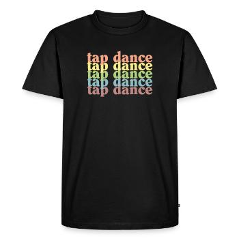 Tap Dance in Pastel Gradient - Men's Premium Organic T-Shirt - black - Front - Nico (187cm)