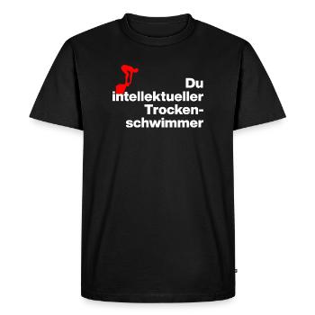 ESPÈCE DE NAGEUR SEC INTELLIGENT. SARCASME - T-shirt Premium bio Homme - noir - Devant - Nico (187cm)