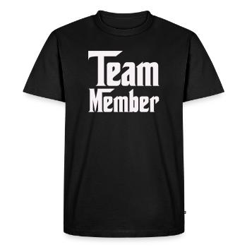 Team Member - Men's Premium Organic T-Shirt - black - Front - Nico (187cm)