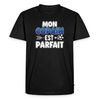 Mon Copain Est Parfait Cadeaux Pouron Cheri Humour - T-shirt Premium bio Homme - noir - Devant - Nico (187cm)