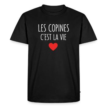 Les Copines C'est Laie Copine Meilleures Amies - T-shirt Premium bio Homme - noir - Devant - Nico (187cm)