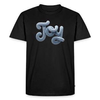 Joy Modern Patchwork Look - Men's Premium Organic T-Shirt - black - Front - Nico (187cm)