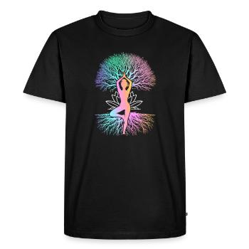 Yoga Entraînement à la méditation Yoga pour amateurs de yoga - T-shirt Premium bio Homme - noir - Devant - Nico (187cm)