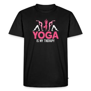 Yoga Entraînement à la méditation Yoga pour amateurs de yoga - T-shirt Premium bio Homme - noir - Devant - Nico (187cm)