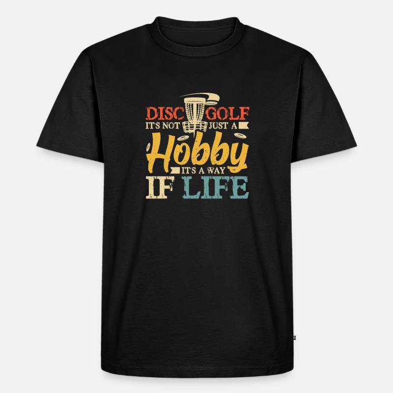 Disc Golf Geschenke Discgolf - Männer Premium Bio T-Shirt - Schwarz