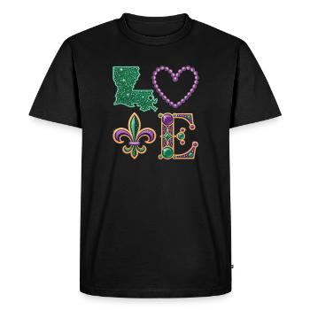 T-shirt Mardi Gras Louisiana – Carnival Love - T-shirt Premium bio Homme - noir - Devant - Nico (187cm)