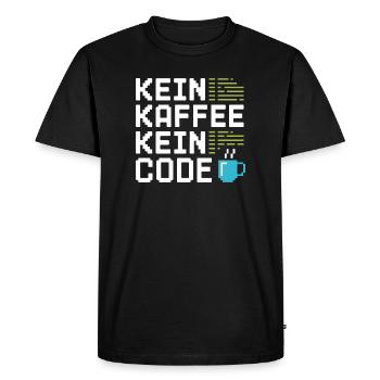 No Coffee No Code Programmer Computer Scientist - Men's Premium Organic T-Shirt - black - Front - Nico (187cm)