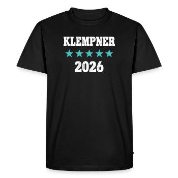 Plumber 2026 Craftsman Plumber Tinsmith - Men's Premium Organic T-Shirt - black - Front - Nico (187cm)