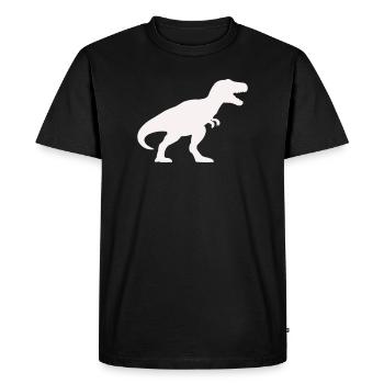 Dino Silhouette Tyrannosaurus Rex - Men's Premium Organic T-Shirt - black - Front - Nico (187cm)