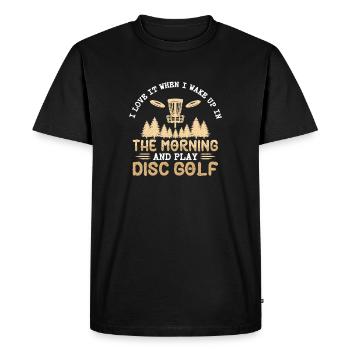 Cadeaux de disc golf Disc Golf - T-shirt Premium bio Homme - noir - Devant - Nico (187cm)