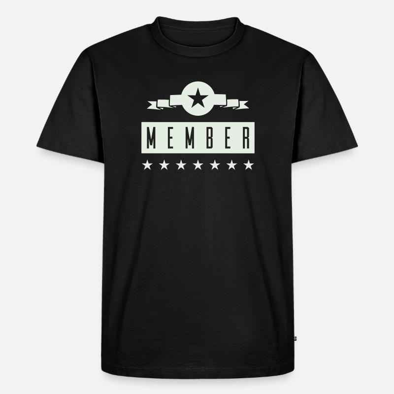 member - Männer Premium Bio T-Shirt - Schwarz