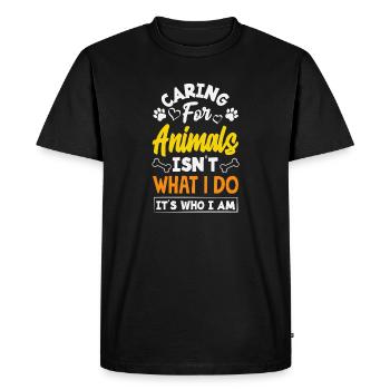 Sauvetage militant pour les droits des animaux Prendre soin des animaux - T-shirt Premium bio Homme - noir - Devant - Nico (187cm)