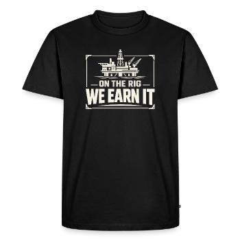 Offshore Drill Rig Drill Bit Drilling Floor Offshore - Men's Premium Organic T-Shirt - black - Front - Nico (187cm)