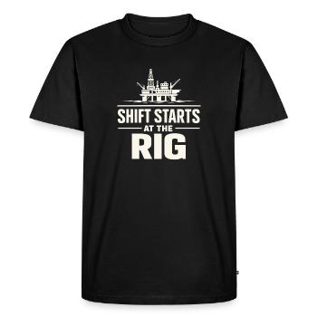Offshore Drill Rig Drill Bit Drilling Floor Offshore - Men's Premium Organic T-Shirt - black - Front - Nico (187cm)