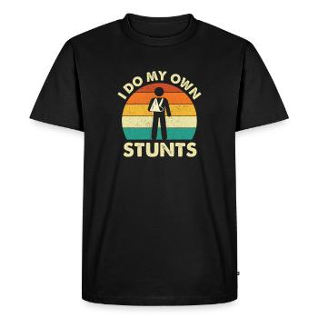 I Do My Own Stunts Funny Arm Injury Recovery - Men's Premium Organic T-Shirt - black - Front - Nico (187cm)