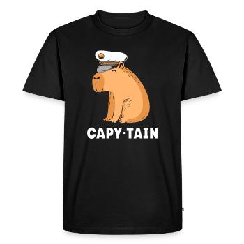 Capybara Capibara - T-shirt Premium bio Homme - noir - Devant - Nico (187cm)
