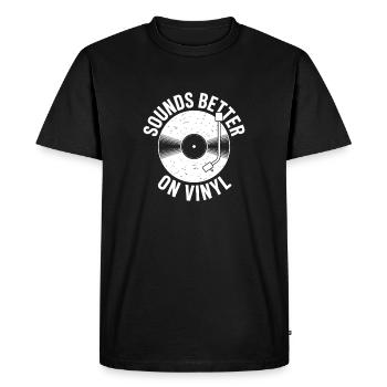 Son meilleur sur vinyle - T-shirt Premium bio Homme - noir - Devant - Nico (187cm)