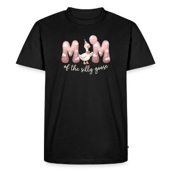 Maman de l’Oie Folle - T-shirt Premium bio Homme - noir - Devant - Nico (187cm)