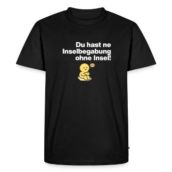 TU AS UN TALENT D’ÎLE SANS ÎLE ! - T-shirt Premium bio Homme - noir - Devant - Nico (187cm)