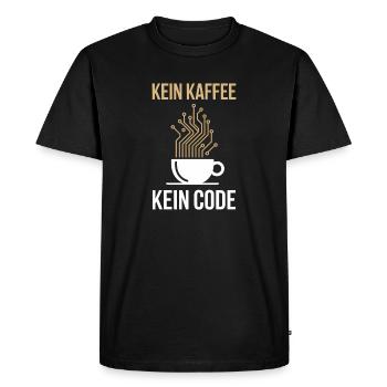 No Coffee No Code Programmer Computer Scientist - Men's Premium Organic T-Shirt - black - Front - Nico (187cm)