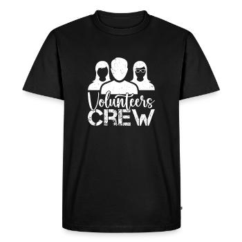 Bénévole Équipe de Dons Bénévoles - T-shirt Premium bio Homme - noir - Devant - Nico (187cm)