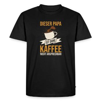 Coffee Father Father's Day Dad - Men's Premium Organic T-Shirt - black - Front - Nico (187cm)
