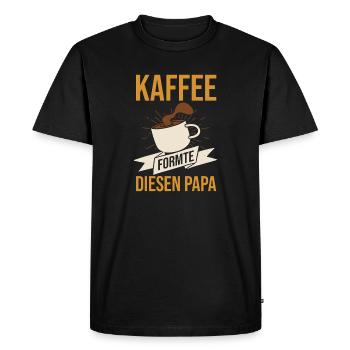 Coffee Father Father's Day Dad - Men's Premium Organic T-Shirt - black - Front - Nico (187cm)