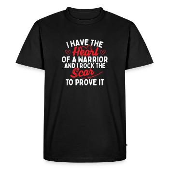 Le cœur d’un guerrier Rock La Cicatrice - T-shirt Premium bio Homme - noir - Devant - Nico (187cm)