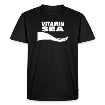 Vitamine Mer - T-shirt Premium bio Homme - noir - Devant - Nico (187cm)
