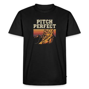 Pitch Perfect Climbing Mountaineering - Men's Premium Organic T-Shirt - black - Front - Nico (187cm)