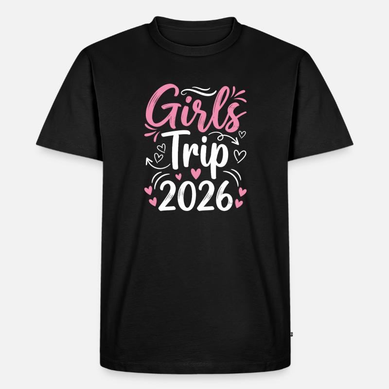 Mädelstrip 2026 Pink Design - Männer Premium Bio T-Shirt - Schwarz