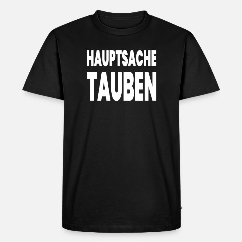 Tauben - Männer Premium Bio T-Shirt - Schwarz