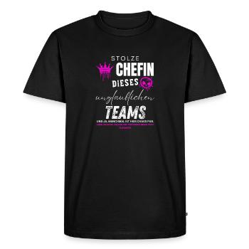 Stolze Chefin unglaubliches Team Chefin Geschenke - T-shirt Premium bio Homme - noir - Devant - Nico (187cm)