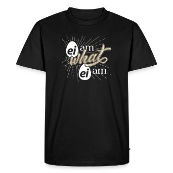 Chicken Fans - Rooster - Rooster - Saying - Organic - Men's Premium Organic T-Shirt - black - Front - Nico (187cm)