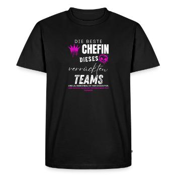beste Chefin verrücktes Team Chefin geschenke - T-shirt Premium bio Homme - noir - Devant - Nico (187cm)