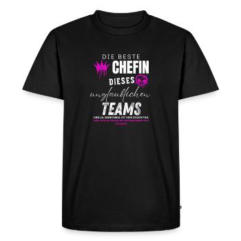 beste Chefin unglaubliches Team Chefin geschenke - T-shirt Premium bio Homme - noir - Devant - Nico (187cm)