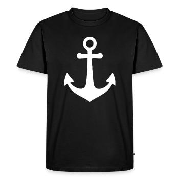 Maritime Anchor North Sea Baltic Sea Sailor Gift - Men's Premium Organic T-Shirt - black - Front - Nico (187cm)