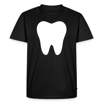 Tooth, Teeth, Dentist Gift - Men's Premium Organic T-Shirt - black - Front - Nico (187cm)