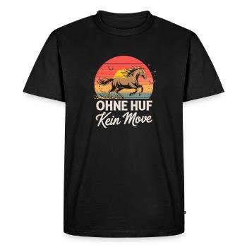 No Hoof No Move Funny Saying For - Men's Premium Organic T-Shirt - black - Front - Nico (187cm)