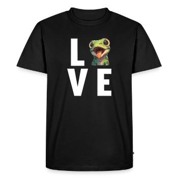 Lézard des lézards - T-shirt Premium bio Homme - noir - Devant - Nico (187cm)